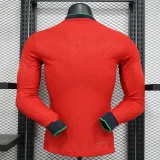 2024 Portugal home long sleeve player version Soccer jersey