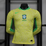 2024 Brazil home long sleeve player version jersey