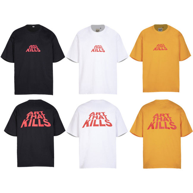 602*Gallery Dept letter ATK slogan short-sleeved double yarn pure cotton T-shirt
