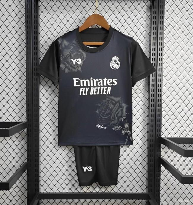 2024-25 Real Madrid Y3 Rose Special Edition black Kids Kit