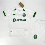 2024-25 Sporting Lisbon white kids kit