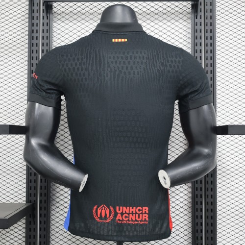 24-25 Barcelona away black player version(The player version is more slim fit, it is recommended to buy one size larger)