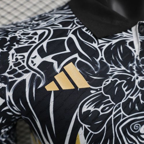 Player Version 2023-24 Real Madrid Black/White Dragon Jersey