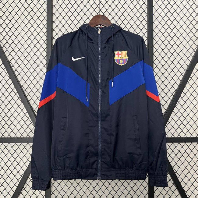 2024-25 Barcelona Dark blue windbreaker