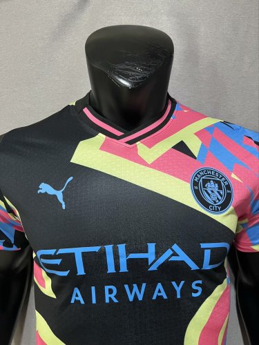 2024-25 Manchester City Rainbow special player version(The player version is more slim fit, it is recommended to buy one size larger)