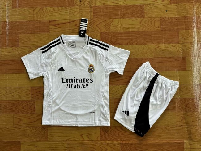 real madrid 2024-25 home kids kits