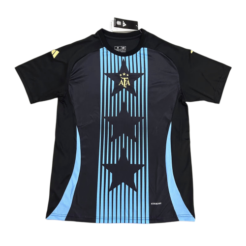 2024 Argentina Copa America Light Blue Stripes Pre-Match Jersey