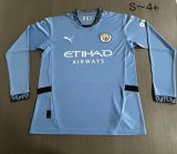 Manchester City 2024-25 home long sleeves soccer jerseys
