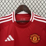 2024-25 Manchester United home soccer jersey(Shorts available up to size 2XL)