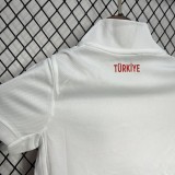 2024 Kids Türkiye home White Jersey