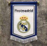 Football surrounding flag body Real Madrid, Paris, Liverpool, Bayern and Manchester United hang flags and exchange five-pointed flags