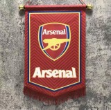 Football surrounding flag body Real Madrid, Paris, Liverpool, Bayern and Manchester United hang flags and exchange five-pointed flags