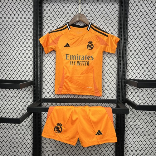 2024-25 Kids Real Madrid Away Orange Jersey