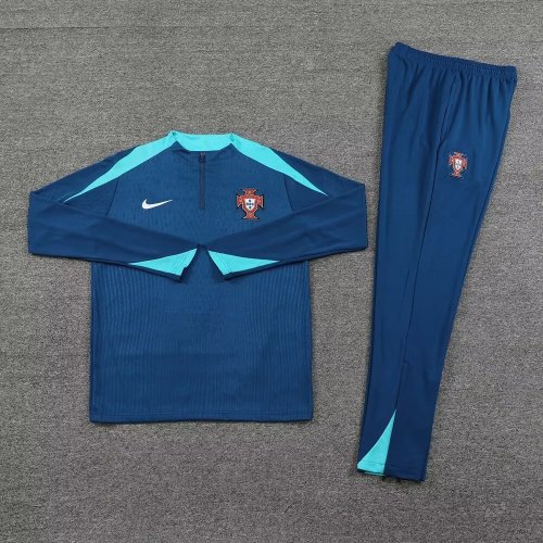  portugal 2024 navy blue training suit 