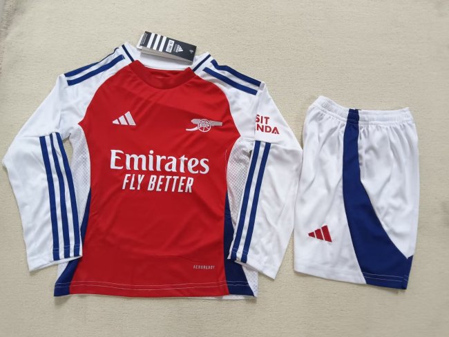 arsenal 2024-25 long sleeves kids kits