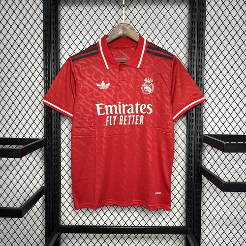 Real Madrid 2024-25 red soccer jerseys