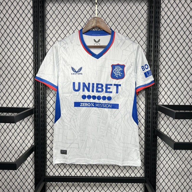 rangers 2024-25 away white soccer jersey