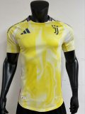 Player Version 2024-25 Juventus Away Yellow(The player version is more slim fit, it is recommended to buy one size larger)