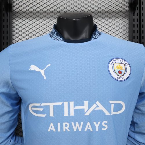 Manchester City 2024-25 home player version long sleeves