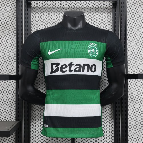 2024-25 Sporting Lisbon Home player version(The player version is more slim fit, it is recommended to buy one size larger)