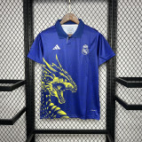 2024-25 Real Madrid Yellow Dragon blue special version jersey