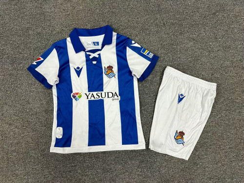 2024-25 Real Sociedad home kids kit