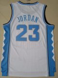 North Carolina No. 23 white Relai Jordan retro jersey