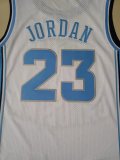 North Carolina No. 23 white Relai Jordan retro jersey