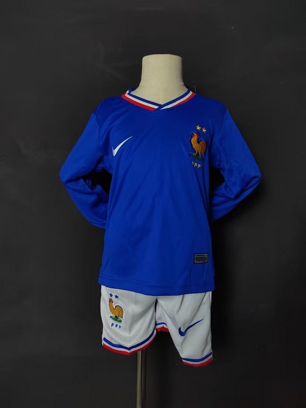 2024 France home long sleeve kids kit