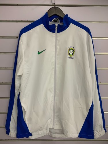 brazil 2024 white windbreaker jacket 