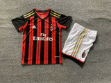 AC Milan 2013-14 home kids kit soccer jerseys