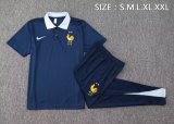 2024-25 France dark blue POLO suit