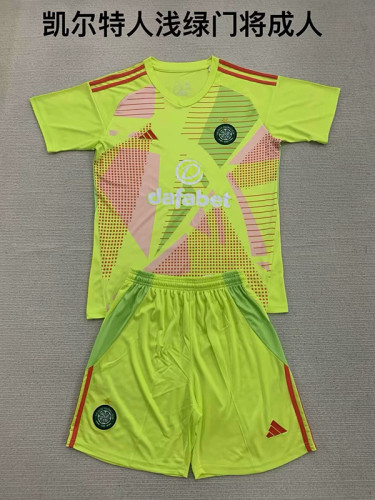 2024-25 Celtic yellow goalkeeper kids kit
