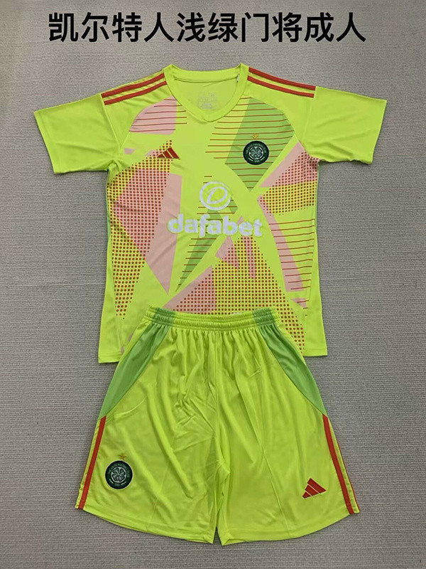 2024-25 Celtic yellow goalkeeper kids kit