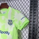 2024-25 Barcelona third green kids kit