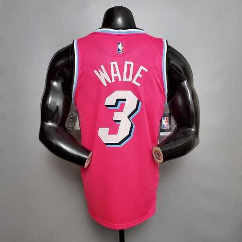 WADE #3 Miami Heat V-neck pink