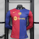2024-25 Barcelona home long sleeve player version jersey