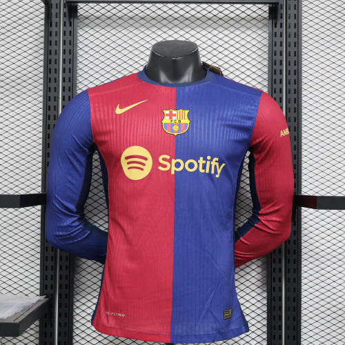 2024-25 Barcelona home long sleeve player version jersey