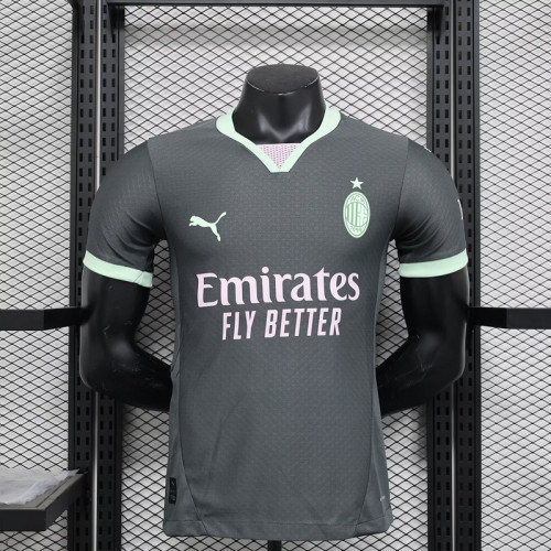 2024-25 AC Milan Third away player version(The player version is more slim fit, it is recommended to buy one size larger)