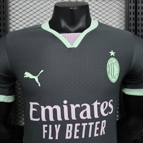 2024-25 AC Milan Third away player version(The player version is more slim fit, it is recommended to buy one size larger)