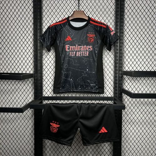 2024-25 Benfica away black kids kit