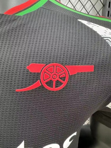 2024-25 arsenal away black player version(The player version is more slim fit, it is recommended to buy one size larger)