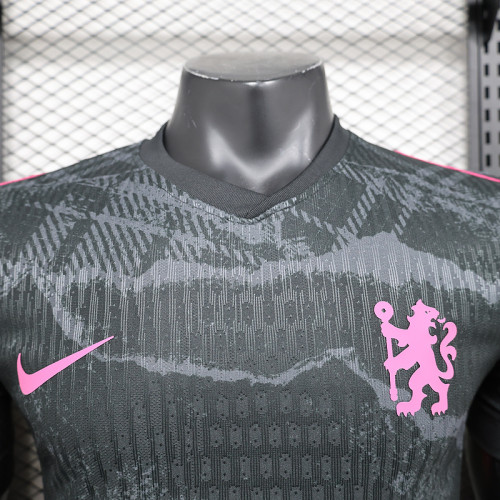 2024-25 chelsea third away black player version(The player version is more slim fit, it is recommended to buy one size larger)