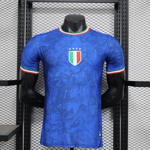 2024-25 Italy blue Special Player version jersey(The player version is more slim fit, it is recommended to buy one size larger)