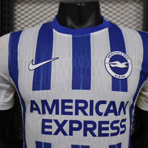 brighton 2024-25 home player version(The player version is more slim fit, it is recommended to buy one size larger)