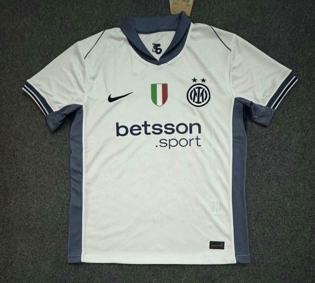 Inter Milan 2024-25 away white football jersey S-4XL