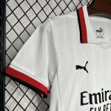 2024-25 AC Milan Away white kids kit