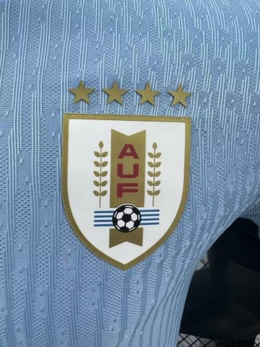 2024-25 Uruguay Home Player version jersey(The player version is more slim fit, it is recommended to buy one size larger)