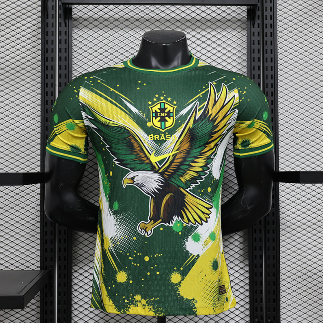 2024-25 Brazil yellow and green special player version jersey(The player version is more slim fit, it is recommended to buy one size larger)