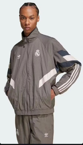 Real Madrid gray windbreaker
